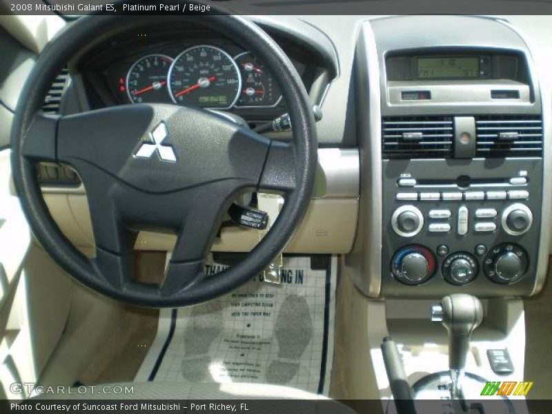 Platinum Pearl / Beige 2008 Mitsubishi Galant ES