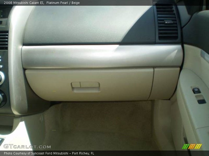 Platinum Pearl / Beige 2008 Mitsubishi Galant ES