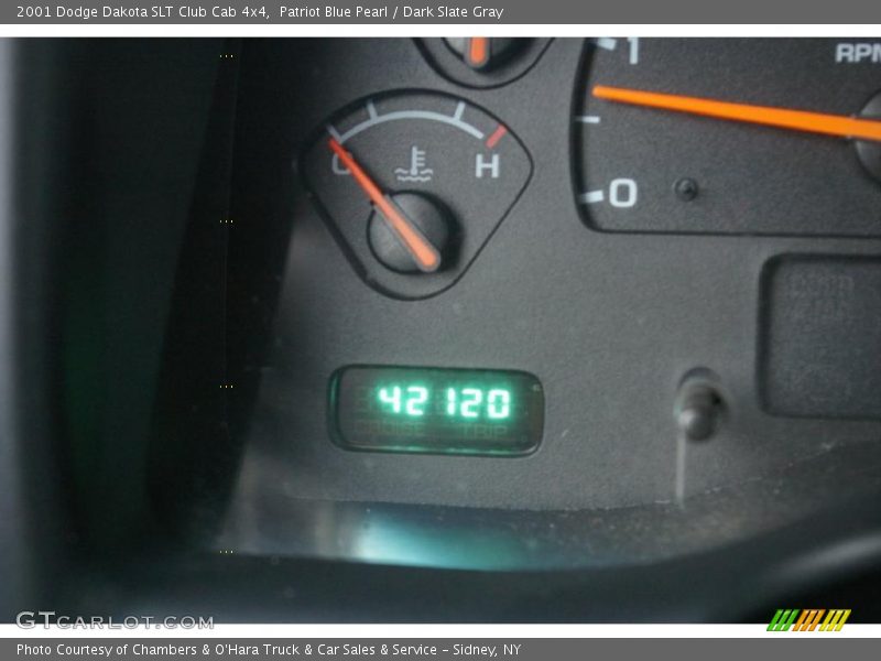 Patriot Blue Pearl / Dark Slate Gray 2001 Dodge Dakota SLT Club Cab 4x4