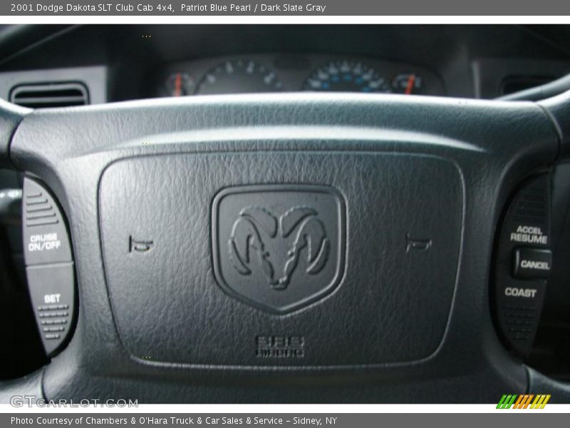 Patriot Blue Pearl / Dark Slate Gray 2001 Dodge Dakota SLT Club Cab 4x4