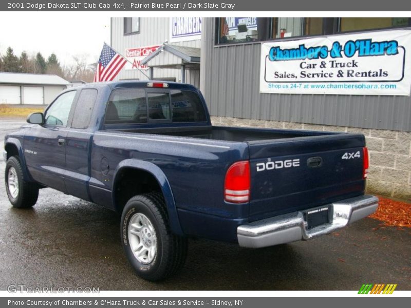 Patriot Blue Pearl / Dark Slate Gray 2001 Dodge Dakota SLT Club Cab 4x4