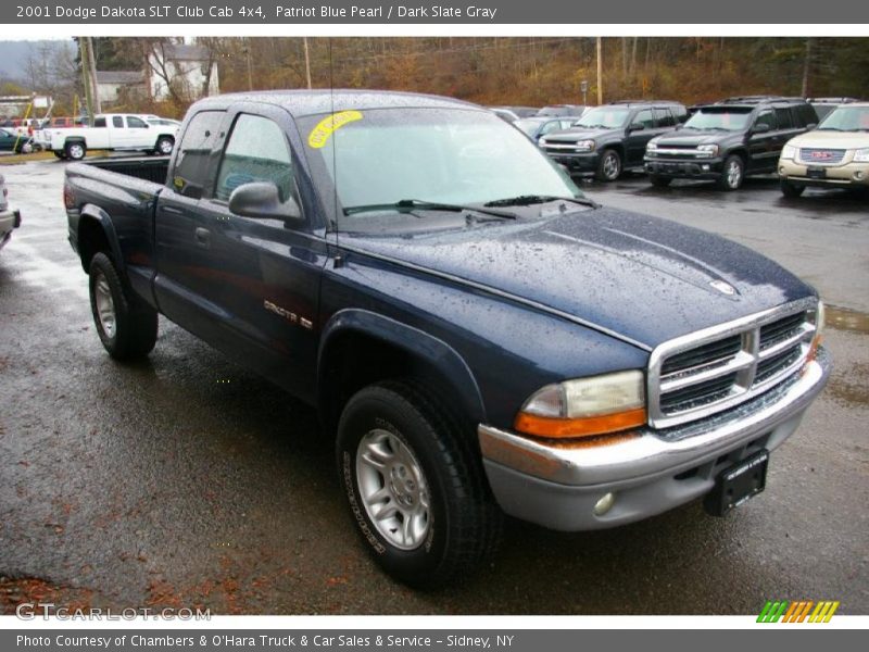 Patriot Blue Pearl / Dark Slate Gray 2001 Dodge Dakota SLT Club Cab 4x4
