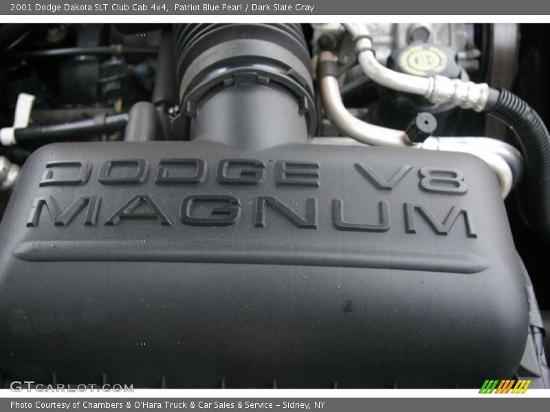 Patriot Blue Pearl / Dark Slate Gray 2001 Dodge Dakota SLT Club Cab 4x4