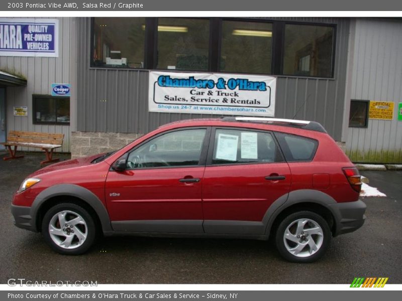 Salsa Red / Graphite 2003 Pontiac Vibe AWD