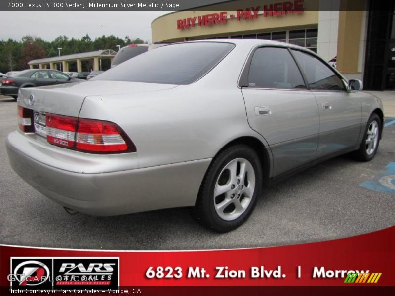 Millennium Silver Metallic / Sage 2000 Lexus ES 300 Sedan