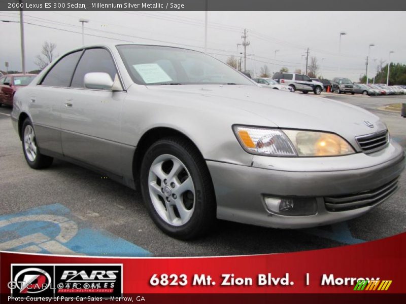 Millennium Silver Metallic / Sage 2000 Lexus ES 300 Sedan