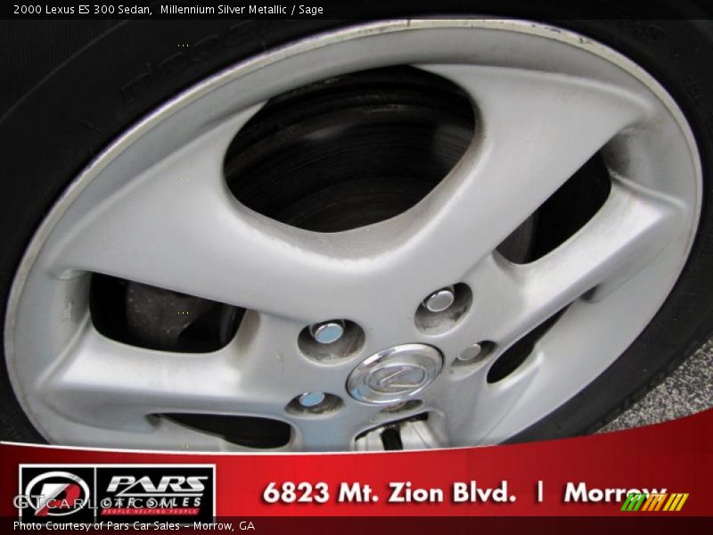 Millennium Silver Metallic / Sage 2000 Lexus ES 300 Sedan