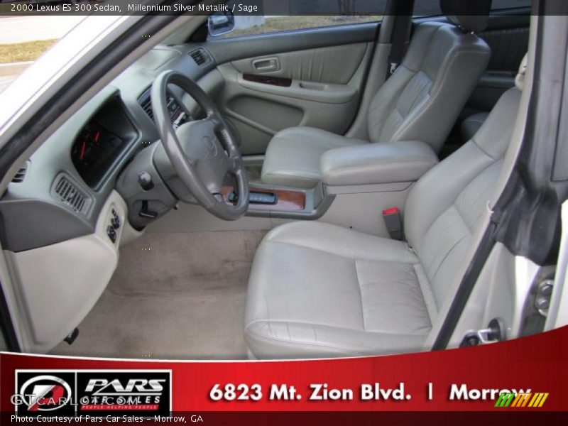 Millennium Silver Metallic / Sage 2000 Lexus ES 300 Sedan