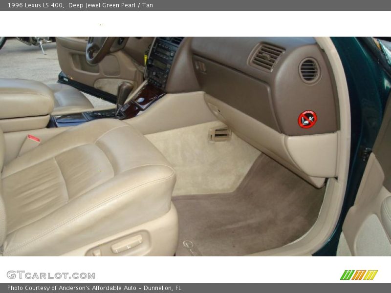 Deep Jewel Green Pearl / Tan 1996 Lexus LS 400