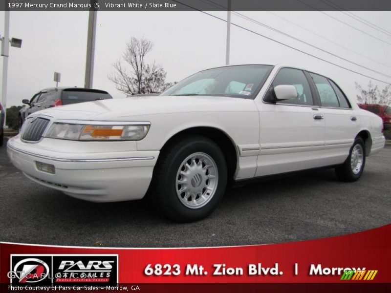 Vibrant White / Slate Blue 1997 Mercury Grand Marquis LS