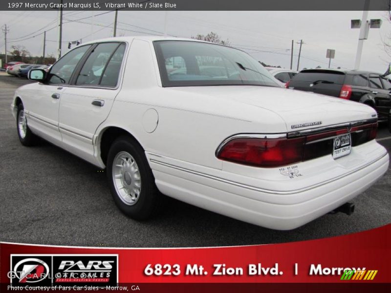 Vibrant White / Slate Blue 1997 Mercury Grand Marquis LS