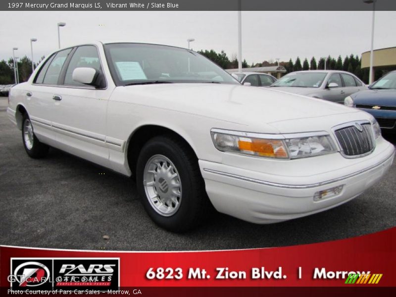 Vibrant White / Slate Blue 1997 Mercury Grand Marquis LS