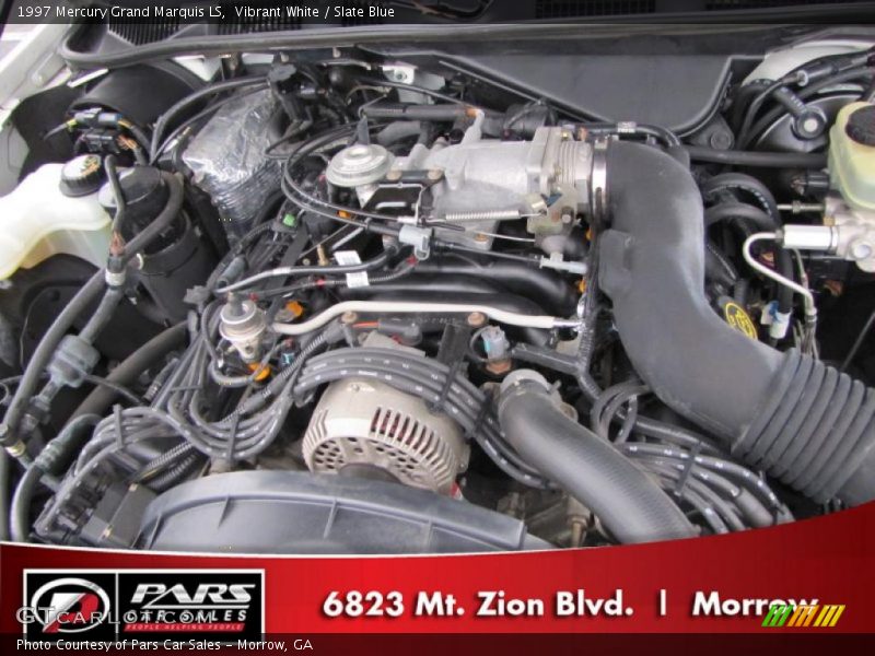 Vibrant White / Slate Blue 1997 Mercury Grand Marquis LS