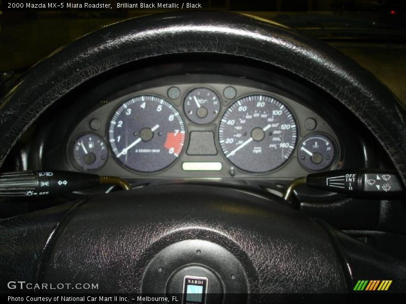 Brilliant Black Metallic / Black 2000 Mazda MX-5 Miata Roadster