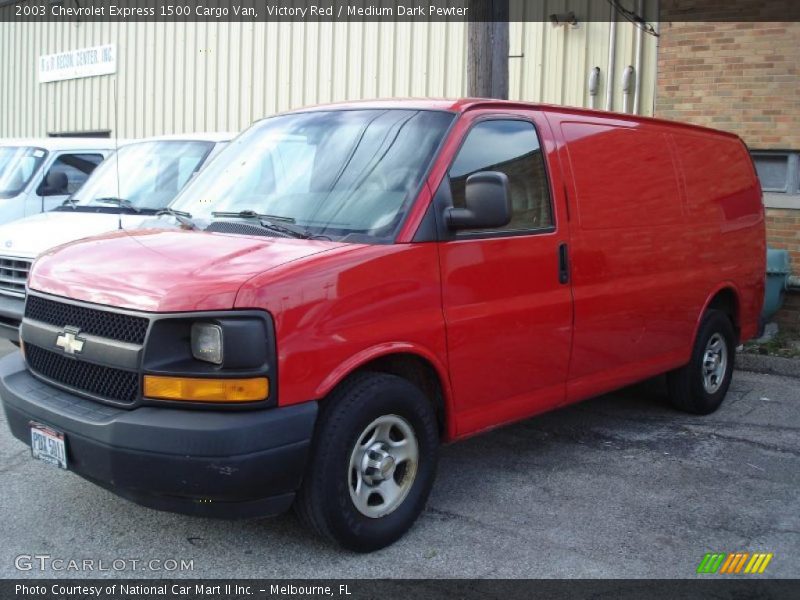 Victory Red / Medium Dark Pewter 2003 Chevrolet Express 1500 Cargo Van