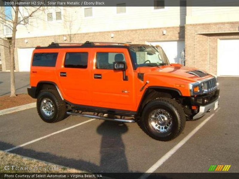 Solar Flare Metallic / Ebony Black 2008 Hummer H2 SUV