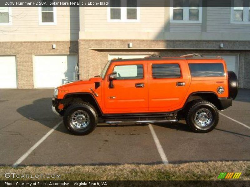 Solar Flare Metallic / Ebony Black 2008 Hummer H2 SUV