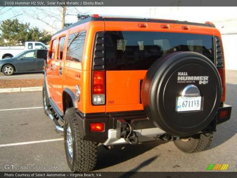Solar Flare Metallic / Ebony Black 2008 Hummer H2 SUV