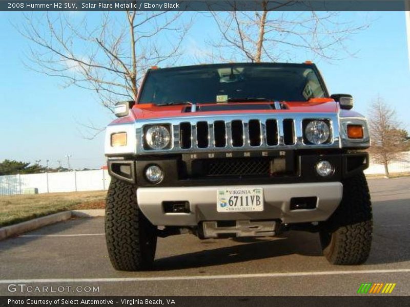Solar Flare Metallic / Ebony Black 2008 Hummer H2 SUV
