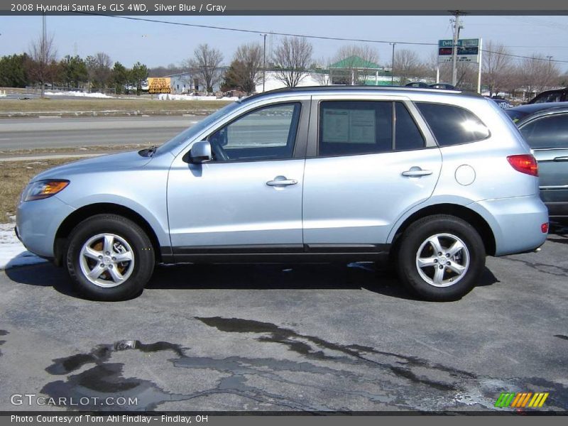 Silver Blue / Gray 2008 Hyundai Santa Fe GLS 4WD