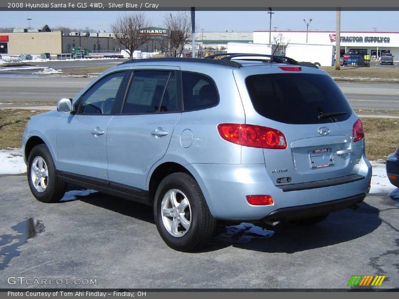 Silver Blue / Gray 2008 Hyundai Santa Fe GLS 4WD