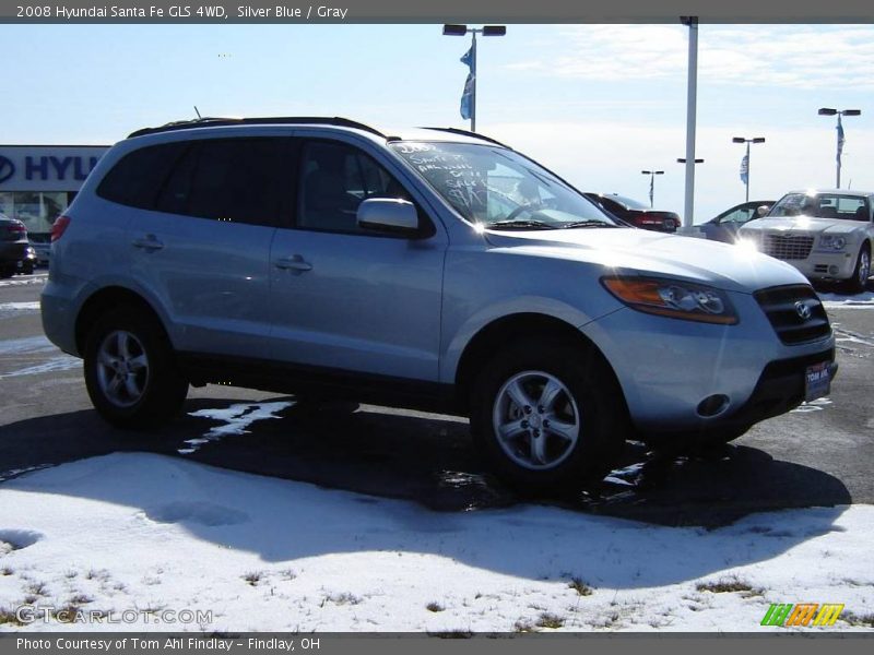 Silver Blue / Gray 2008 Hyundai Santa Fe GLS 4WD