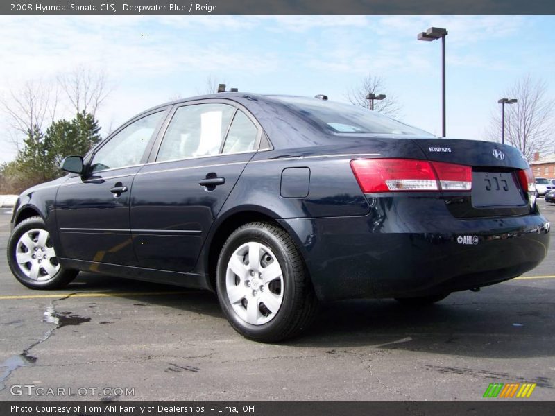 Deepwater Blue / Beige 2008 Hyundai Sonata GLS