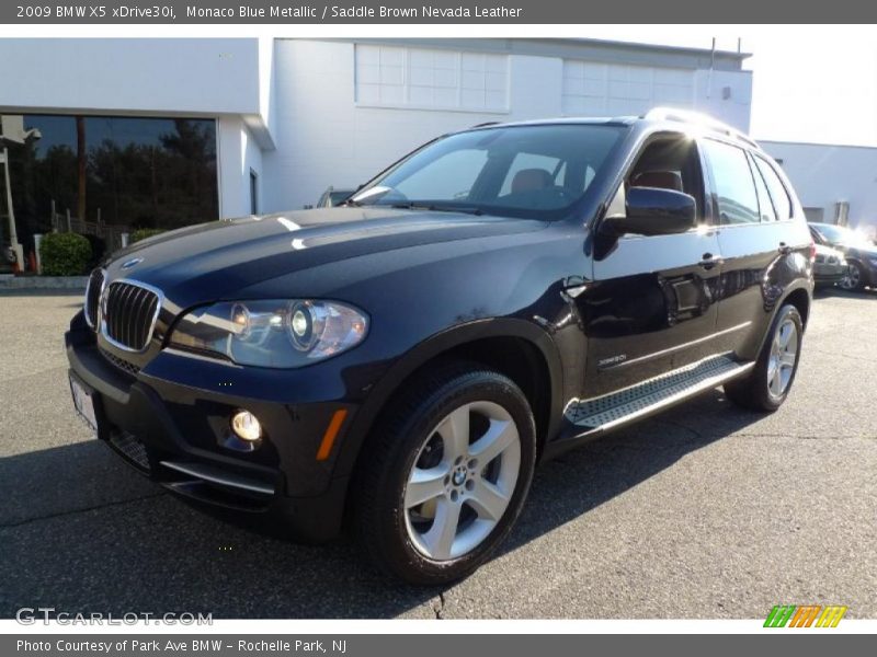 Monaco Blue Metallic / Saddle Brown Nevada Leather 2009 BMW X5 xDrive30i