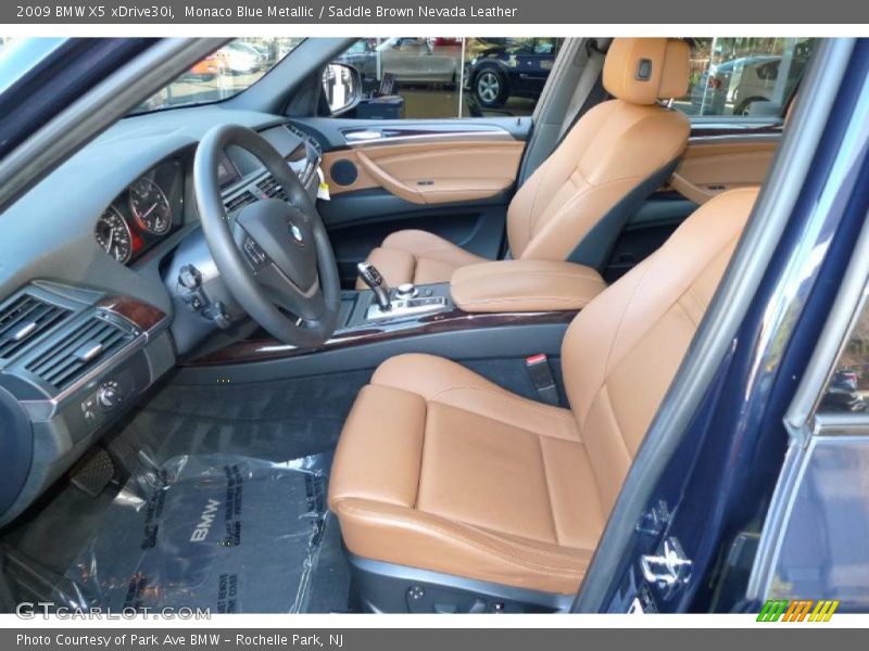Monaco Blue Metallic / Saddle Brown Nevada Leather 2009 BMW X5 xDrive30i