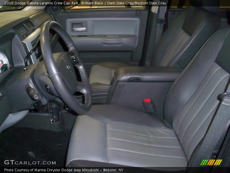 Brilliant Black / Dark Slate Gray/Medium Slate Gray 2008 Dodge Dakota Laramie Crew Cab 4x4