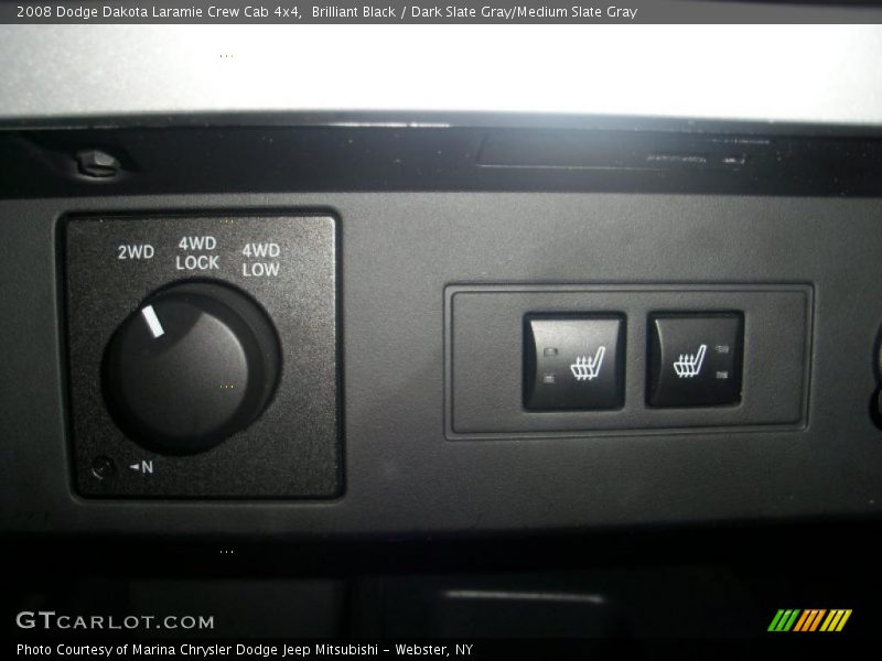 Brilliant Black / Dark Slate Gray/Medium Slate Gray 2008 Dodge Dakota Laramie Crew Cab 4x4