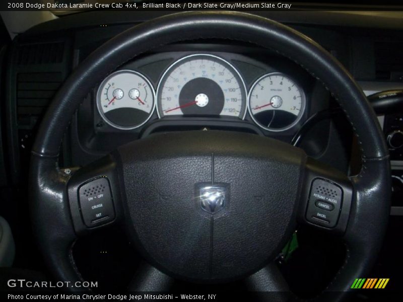 Brilliant Black / Dark Slate Gray/Medium Slate Gray 2008 Dodge Dakota Laramie Crew Cab 4x4