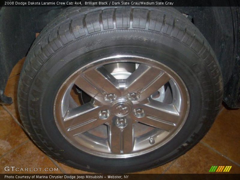 Brilliant Black / Dark Slate Gray/Medium Slate Gray 2008 Dodge Dakota Laramie Crew Cab 4x4