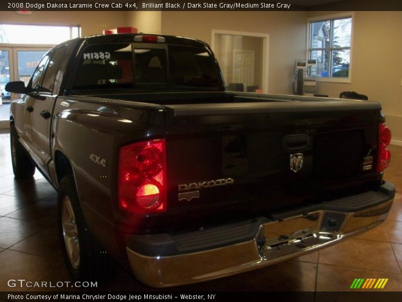 Brilliant Black / Dark Slate Gray/Medium Slate Gray 2008 Dodge Dakota Laramie Crew Cab 4x4
