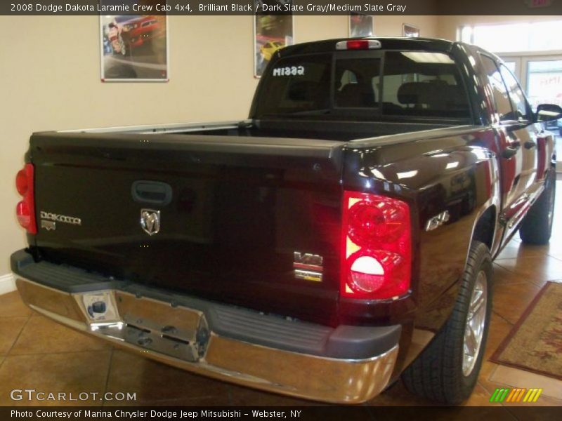 Brilliant Black / Dark Slate Gray/Medium Slate Gray 2008 Dodge Dakota Laramie Crew Cab 4x4