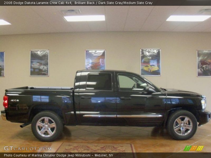 Brilliant Black / Dark Slate Gray/Medium Slate Gray 2008 Dodge Dakota Laramie Crew Cab 4x4
