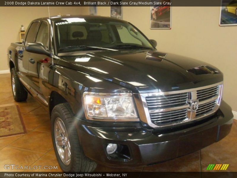 Brilliant Black / Dark Slate Gray/Medium Slate Gray 2008 Dodge Dakota Laramie Crew Cab 4x4