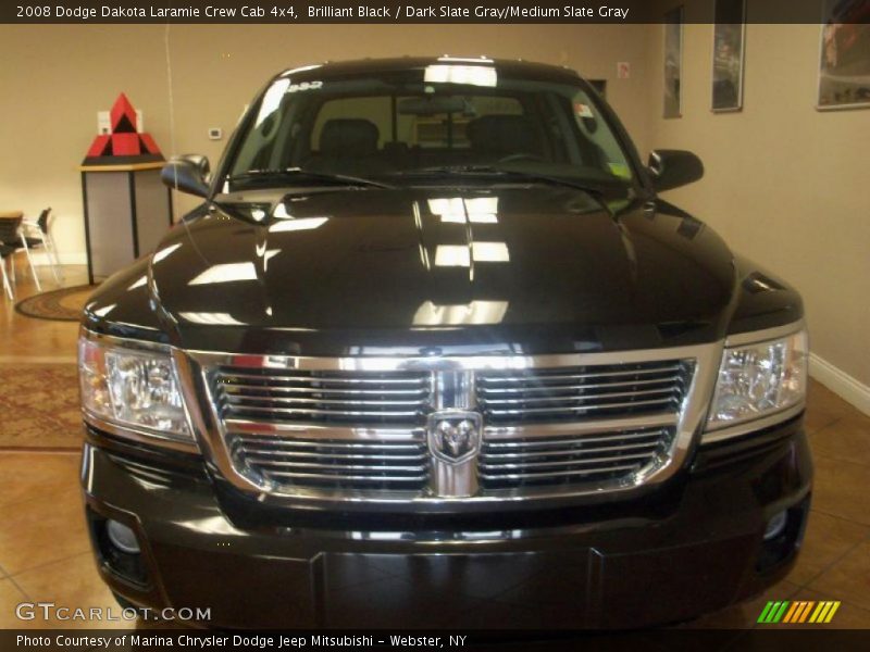 Brilliant Black / Dark Slate Gray/Medium Slate Gray 2008 Dodge Dakota Laramie Crew Cab 4x4