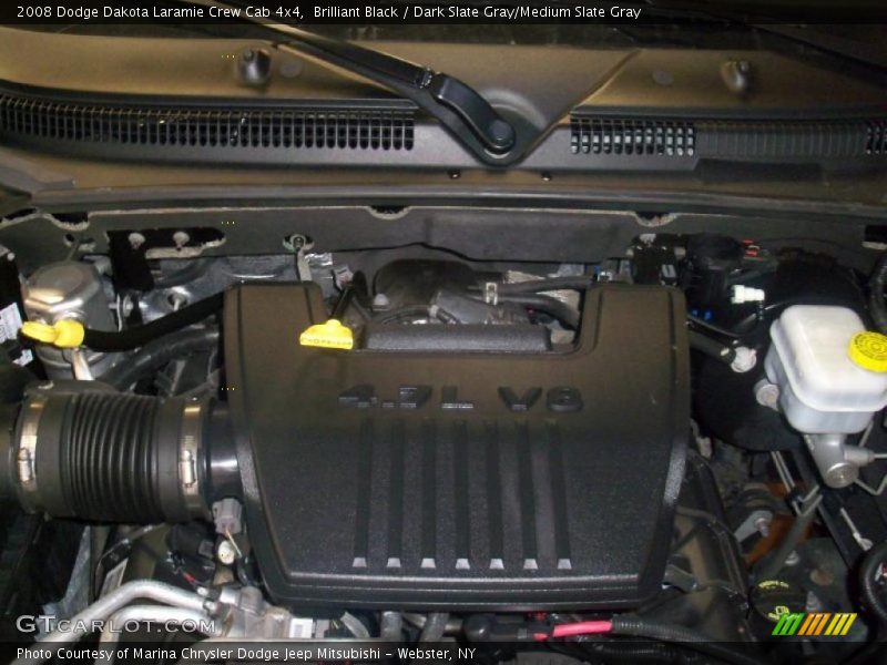 Brilliant Black / Dark Slate Gray/Medium Slate Gray 2008 Dodge Dakota Laramie Crew Cab 4x4