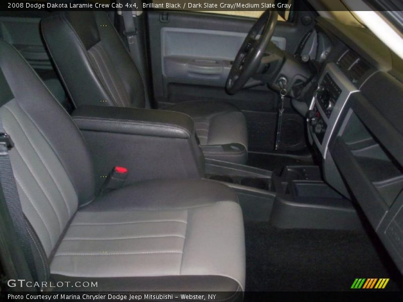 Brilliant Black / Dark Slate Gray/Medium Slate Gray 2008 Dodge Dakota Laramie Crew Cab 4x4