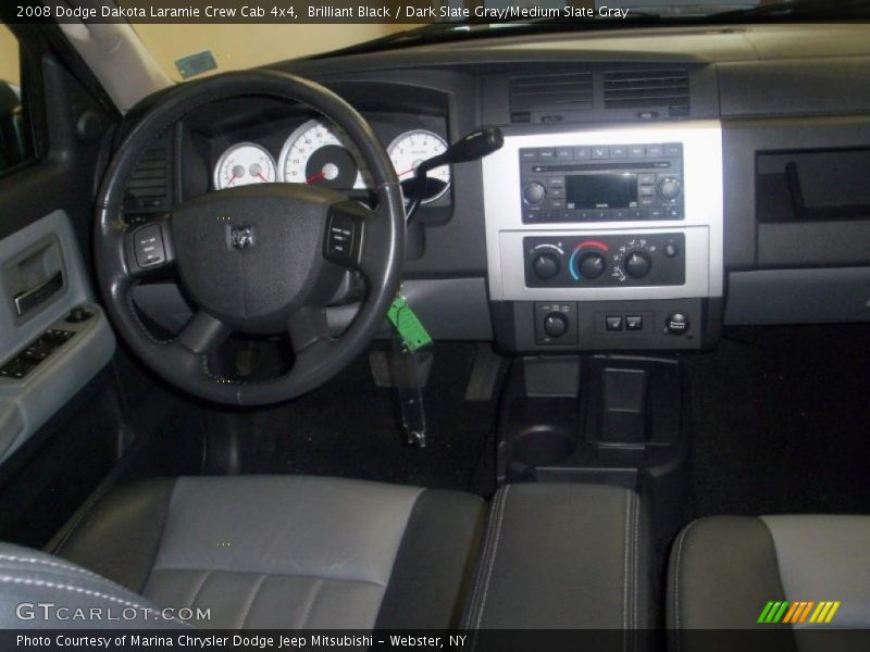 Brilliant Black / Dark Slate Gray/Medium Slate Gray 2008 Dodge Dakota Laramie Crew Cab 4x4