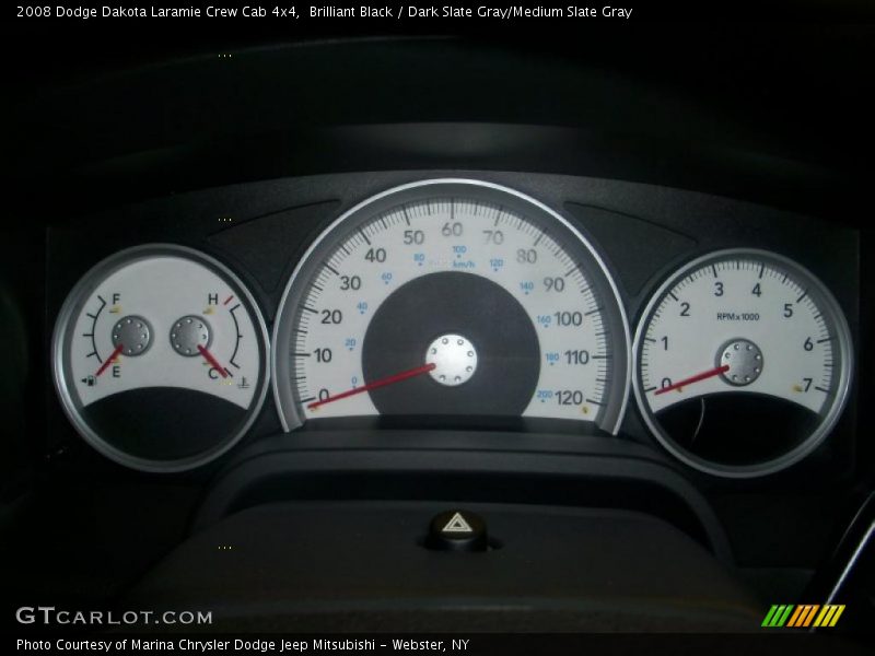 Brilliant Black / Dark Slate Gray/Medium Slate Gray 2008 Dodge Dakota Laramie Crew Cab 4x4