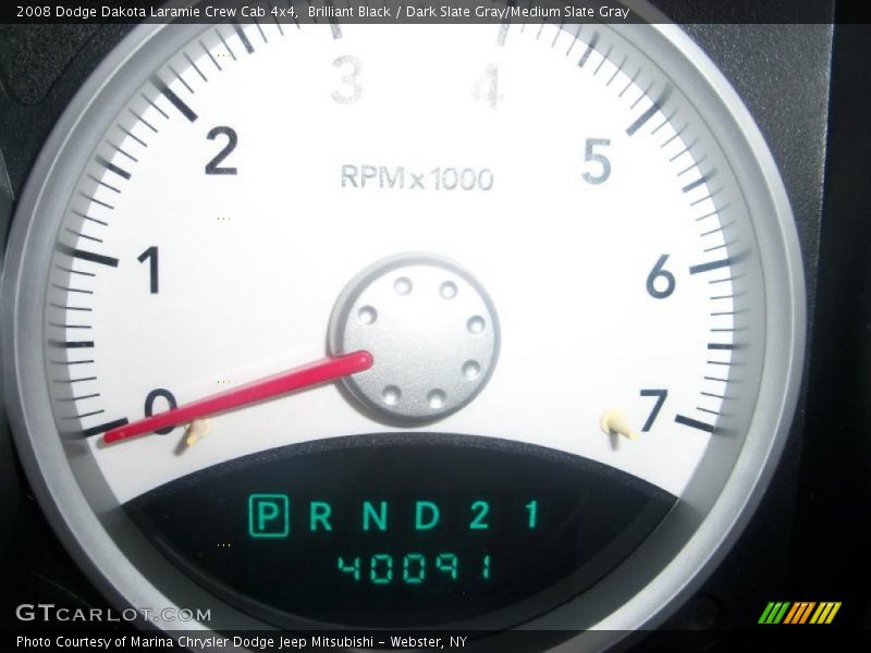 Brilliant Black / Dark Slate Gray/Medium Slate Gray 2008 Dodge Dakota Laramie Crew Cab 4x4