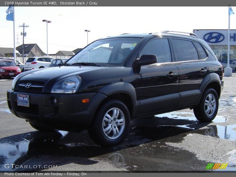 Obsidian Black / Gray 2008 Hyundai Tucson SE 4WD