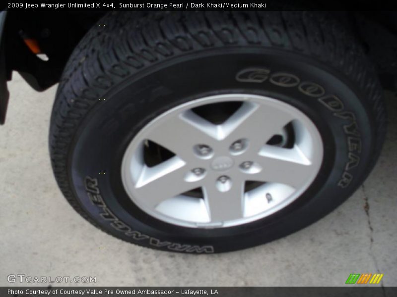 Sunburst Orange Pearl / Dark Khaki/Medium Khaki 2009 Jeep Wrangler Unlimited X 4x4