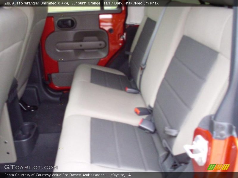 Sunburst Orange Pearl / Dark Khaki/Medium Khaki 2009 Jeep Wrangler Unlimited X 4x4