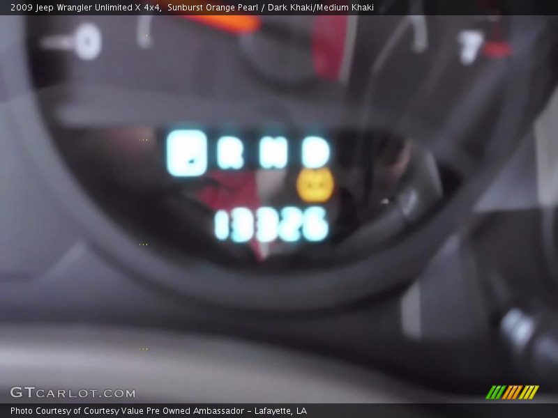 Sunburst Orange Pearl / Dark Khaki/Medium Khaki 2009 Jeep Wrangler Unlimited X 4x4