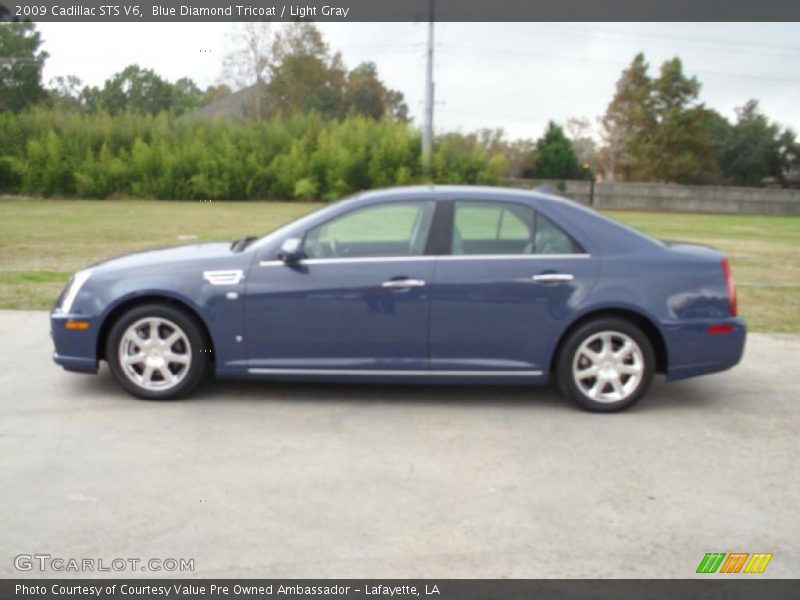 Blue Diamond Tricoat / Light Gray 2009 Cadillac STS V6