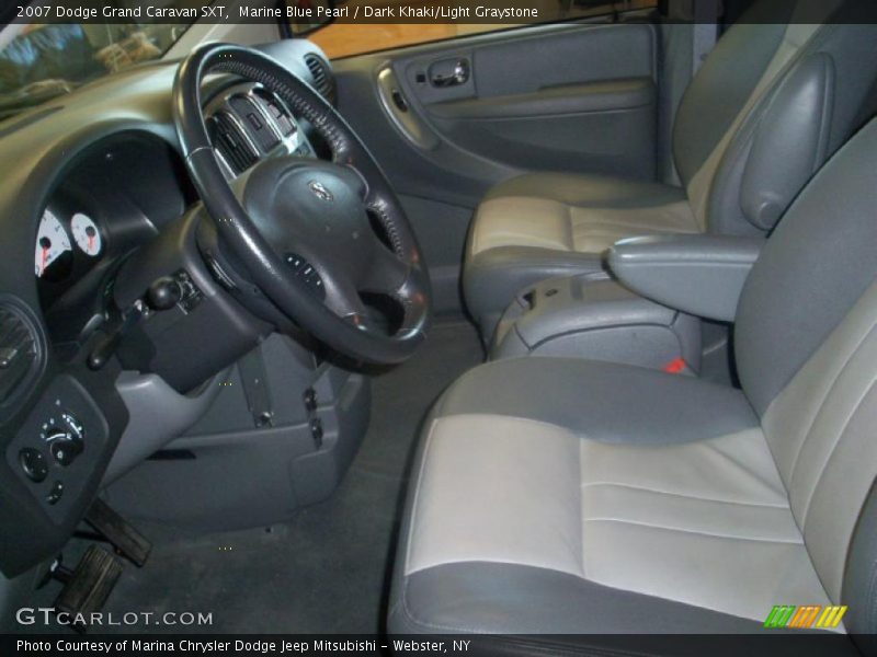 Marine Blue Pearl / Dark Khaki/Light Graystone 2007 Dodge Grand Caravan SXT