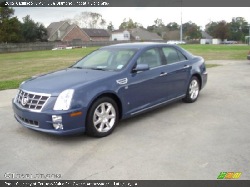 Blue Diamond Tricoat / Light Gray 2009 Cadillac STS V6